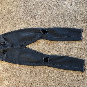 PacSun Black Distressed Ankle Jeans